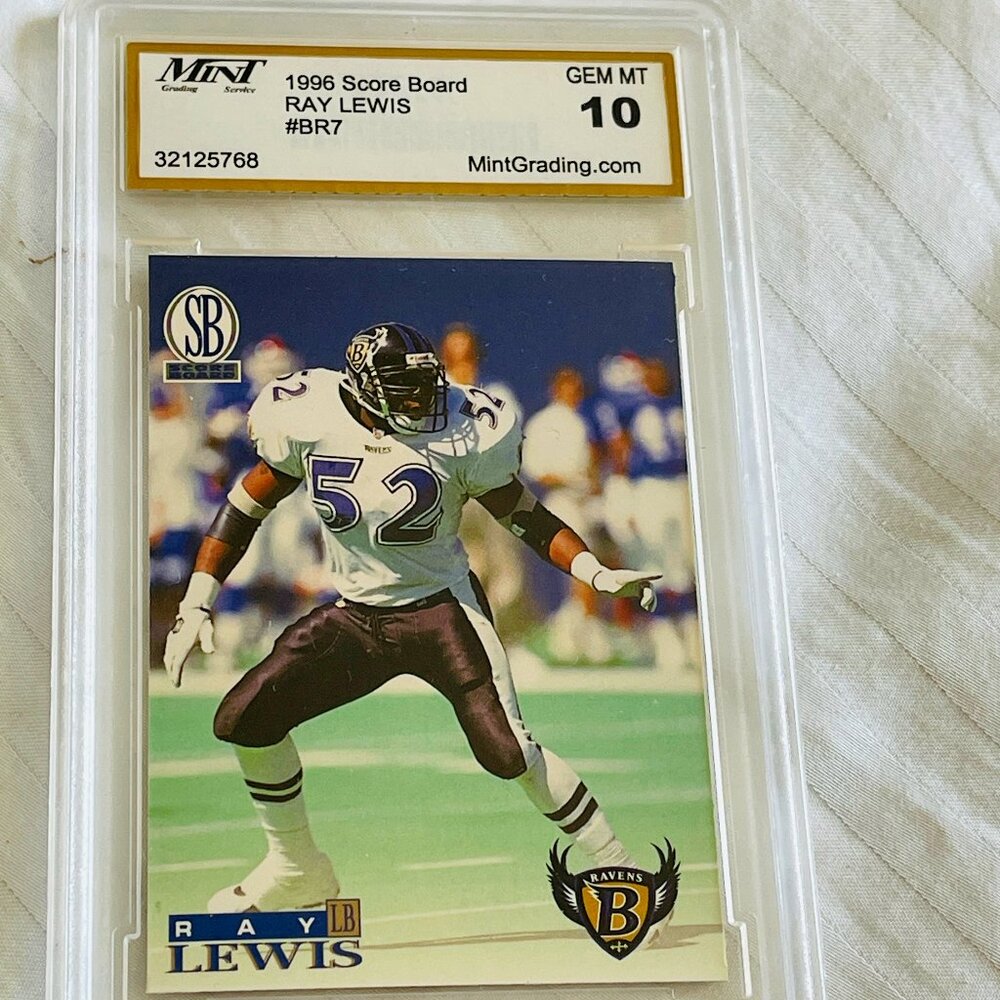1996 SCORE BOARD ** RAY LEWIS ** #BR7. GEM MT 10.